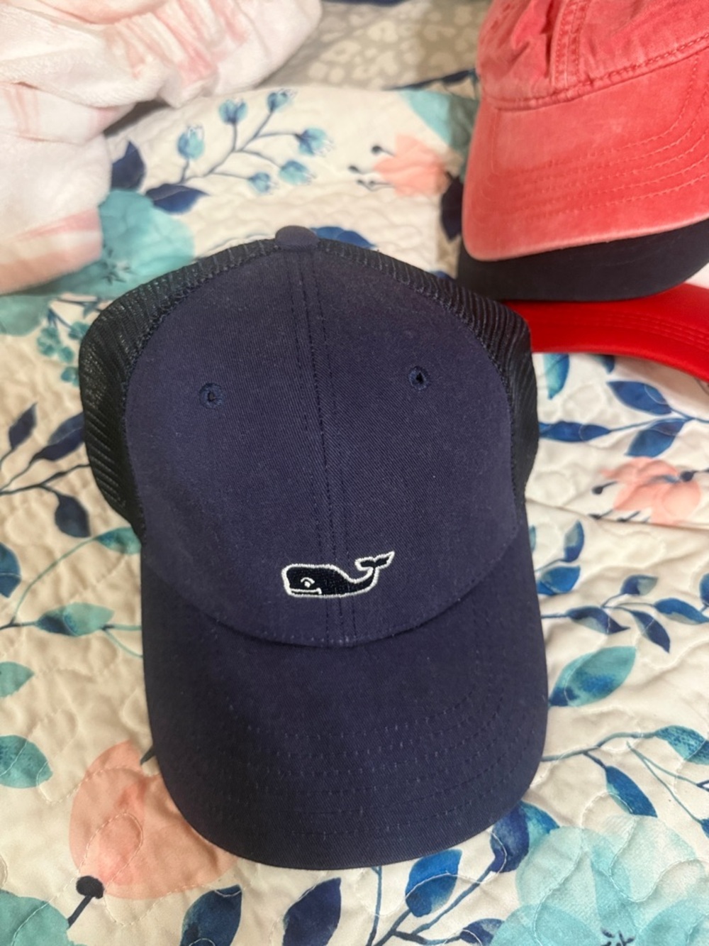 Vineyard Vines Navy and Black Whale Trucker Hat